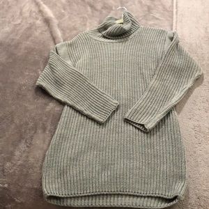 Gray sweater dress